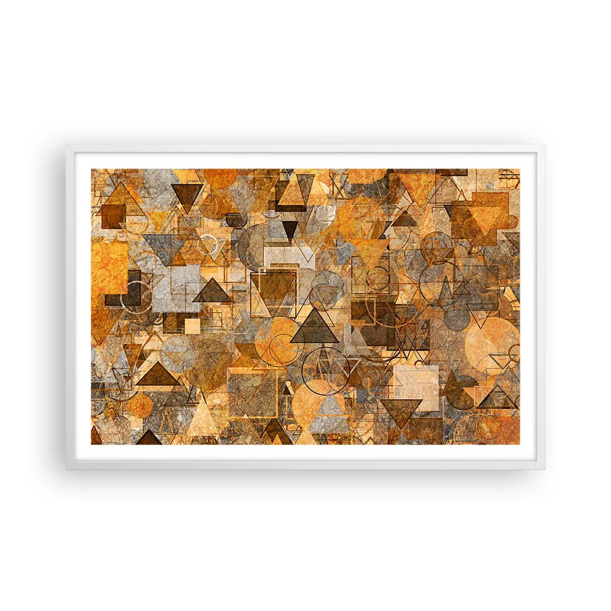 Plakát v bílém rámu - Svět zachycený v podobě - 91x61 cm