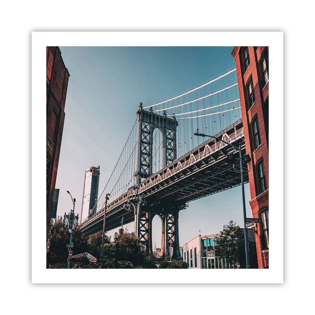 Plakát - Nad vlnami města - 60x60 cm