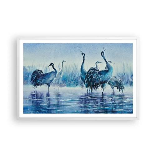 Plakát v bílém rámu - Ranní setkání - 91x61 cm