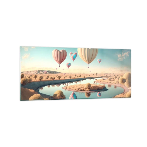 Obraz na skle - Láska tě nechá vzlétnout - 120x50 cm