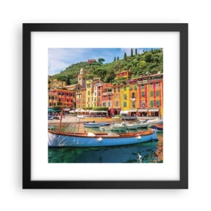 Plakát v černém rámu - Italské dopoledne - 30x30 cm