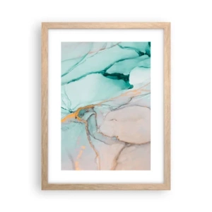 Plakát v rámu světlý dub - Tanec tvarů a barev - 30x40 cm