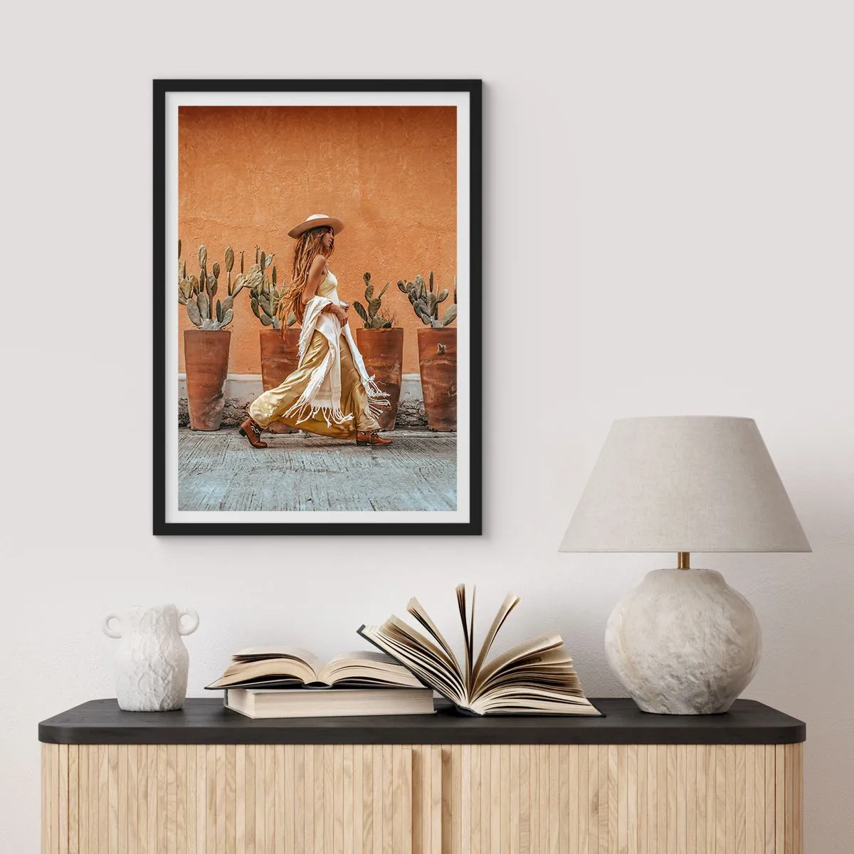 Plakát v černém rámu - V hippie stylu - 61x91 cm