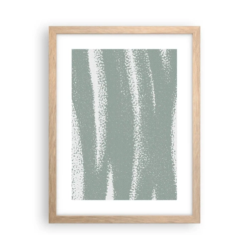 Plakát v rámu světlý dub - Abstrakce v zimním stylu - 30x40 cm