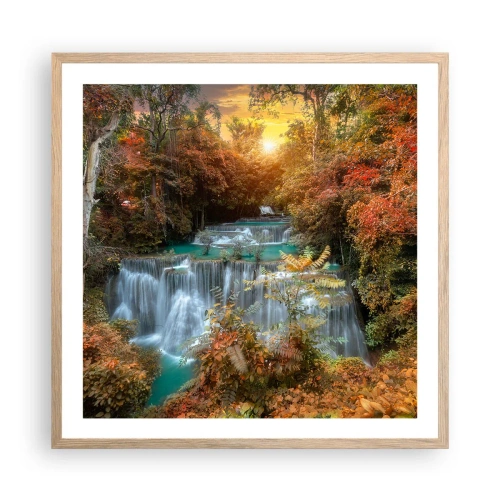 Plakát v rámu světlý dub - Ukrytý poklad lesa - 60x60 cm