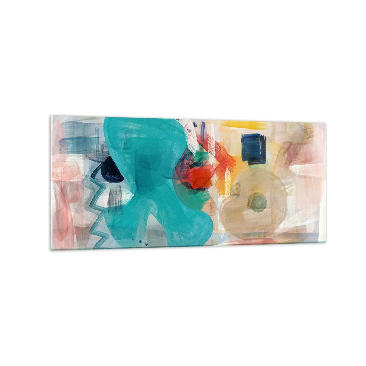 Obraz na skle - Barevná hra - 120x50 cm