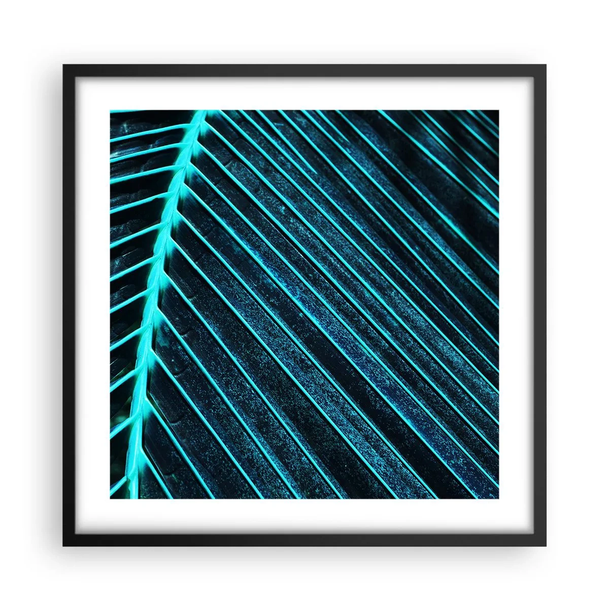 Plakát v černém rámu - Textura zeleně - 50x50 cm