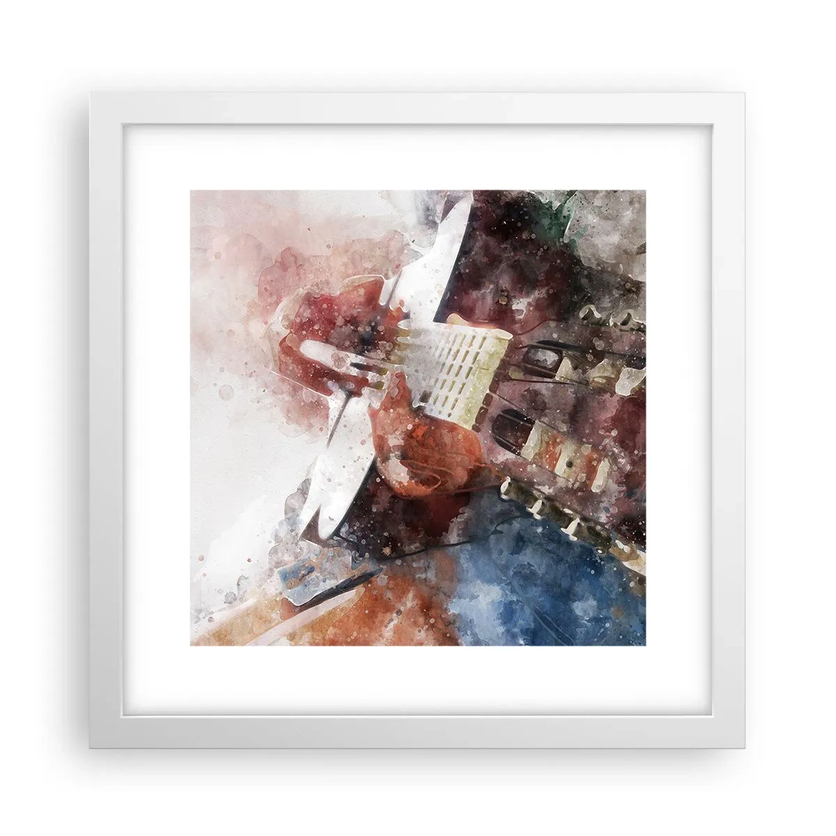 Plakát v bílém rámu - Co si o tom myslíš? - 30x30 cm