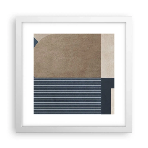 Plakát v bílém rámu - Kompozice jednoduchosti a kulatosti - 30x30 cm