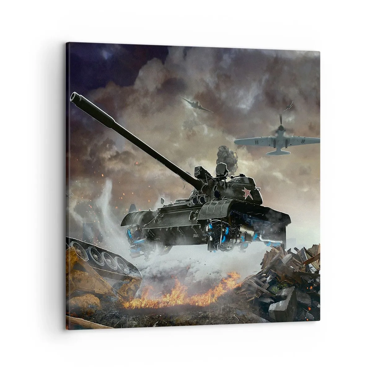 Obraz na plátně - Bitva je hrozná a krásná - 50x50 cm