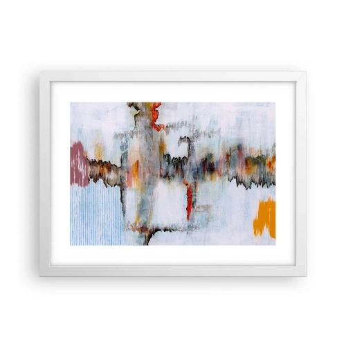 Plakát v bílém rámu - Klackem po vodě - 40x30 cm