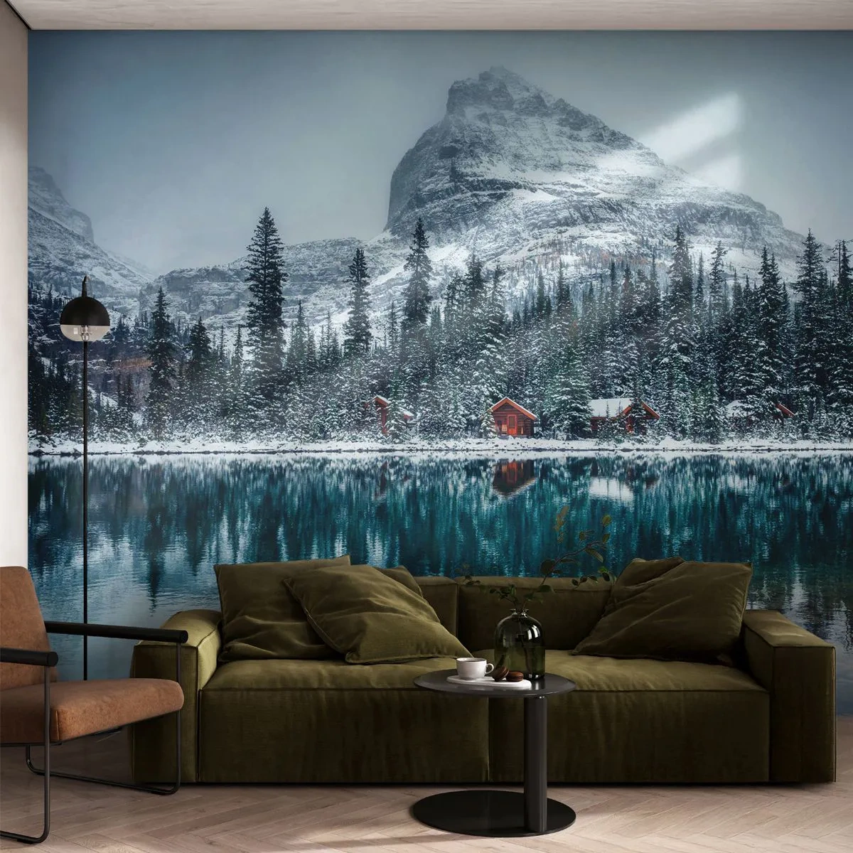 Fototapeta Premium Canvas - Kanadské útočiště - Krajina, Kanada, Zima - 250x175 cm