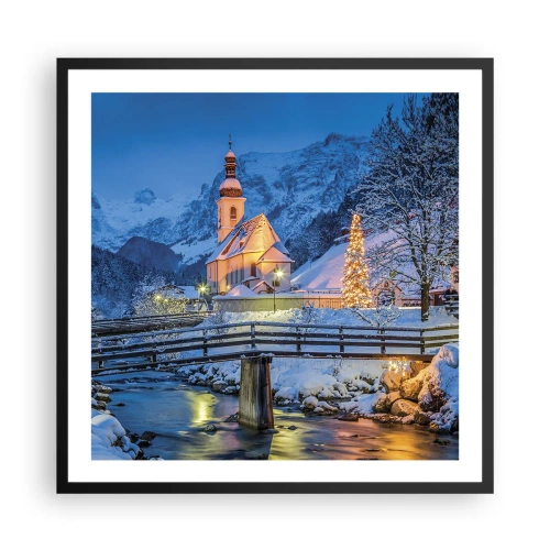 Plakát v černém rámu - Duch Vánoc - 60x60 cm