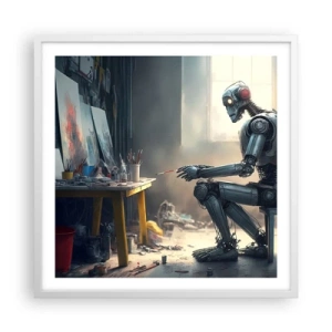 Plakát v bílém rámu - Akt stvoření - 60x60 cm