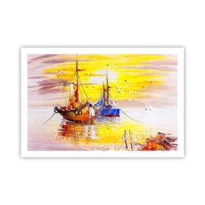 Plakát - Zasloužený odpočinek v přístavu - 91x61 cm