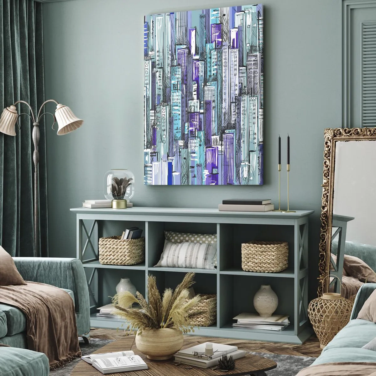 Obraz na plátně - Zmodralé od nebe - 50x70 cm