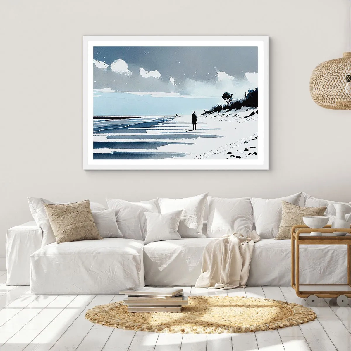 Plakát v bílém rámu - O samotě - 50x40 cm