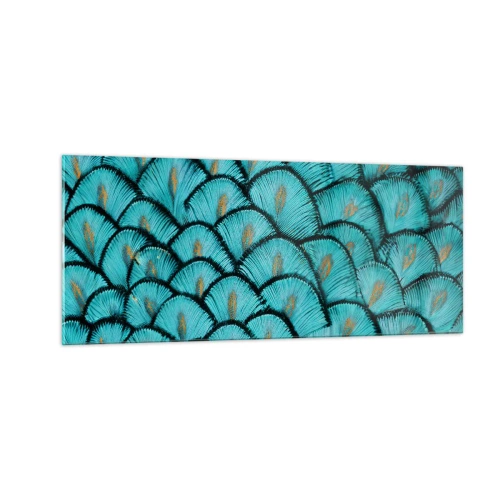 Obraz na skle - Velká slavnost peří - 100x40 cm