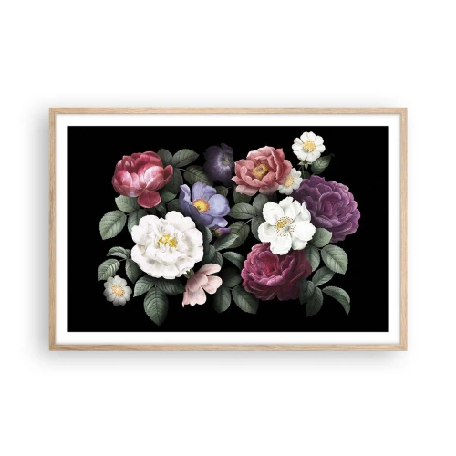Plakát v rámu světlý dub - Z anglické zahrady - 91x61 cm