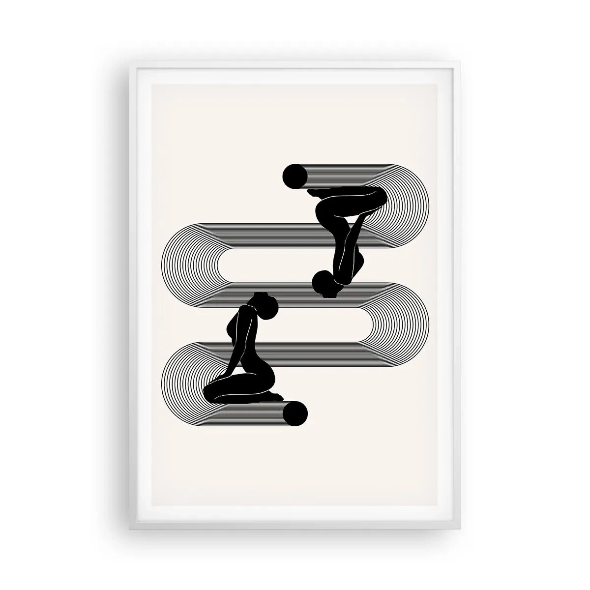 Plakát v bílém rámu - Smyslná symetrie - 70x100 cm