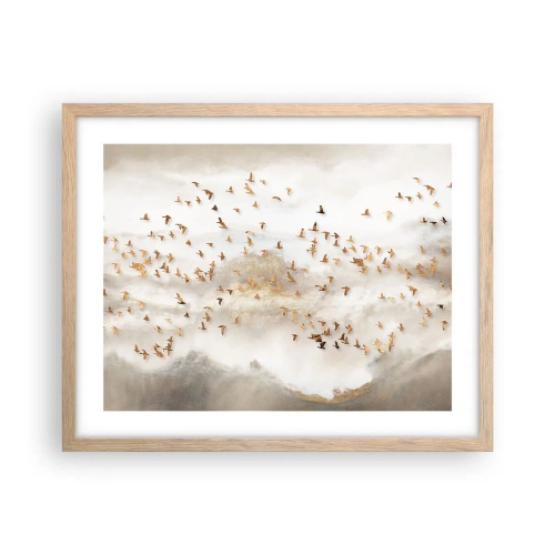 Plakát v rámu světlý dub - Je čas… - 50x40 cm