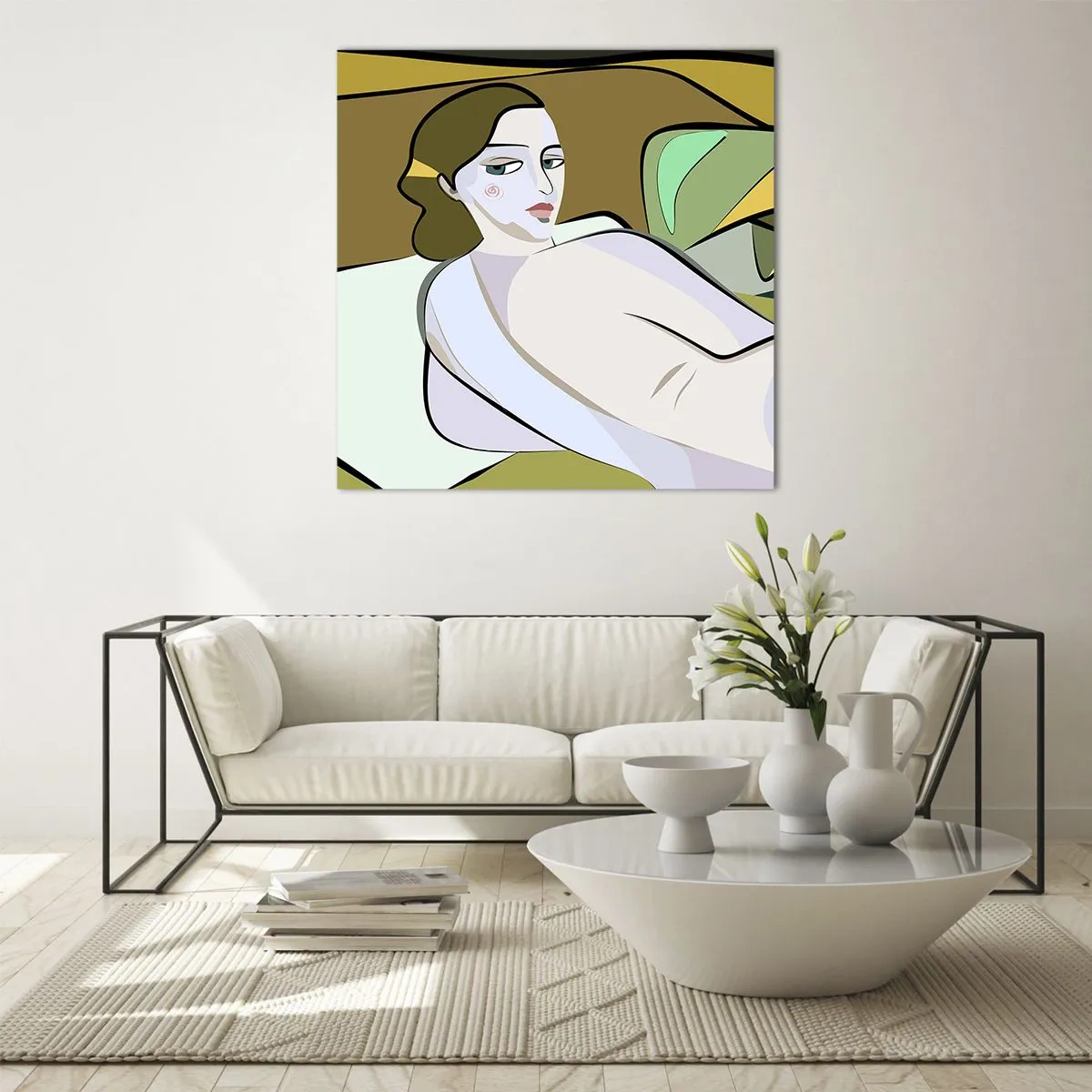 Obraz na skle - Intimní portrét - 60x60 cm