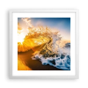 Plakát v bílém rámu - Hra v písku - 40x40 cm