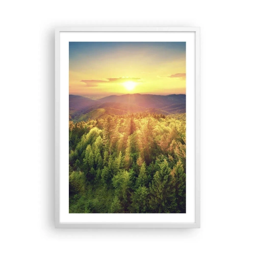 Plakát v bílém rámu - Vrcholky a vrcholy - 50x70 cm