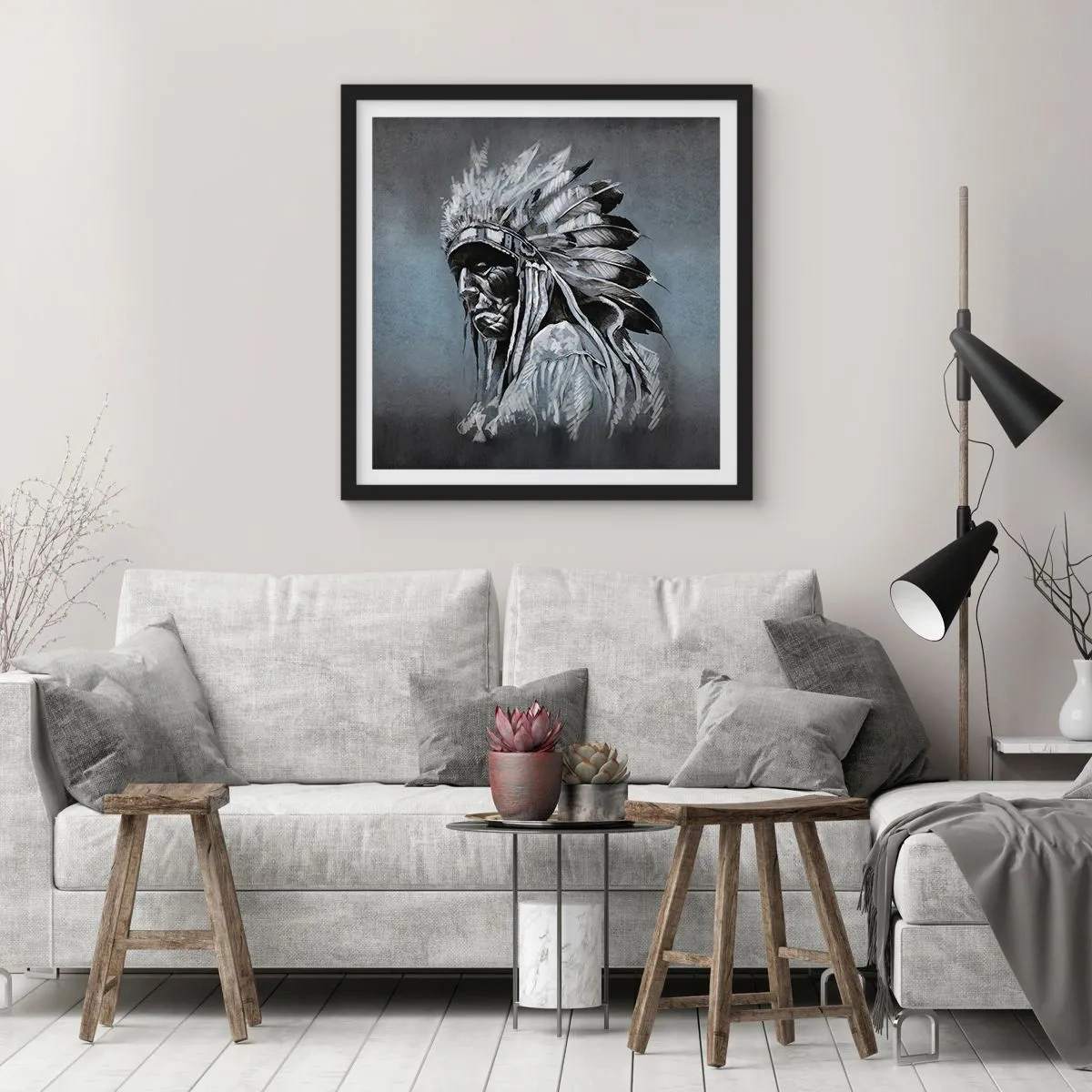 Plakát v černém rámu - Návrat k základům - 60x60 cm