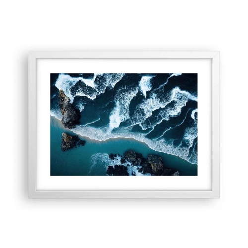 Plakát v bílém rámu - Zahalené do vln - 40x30 cm