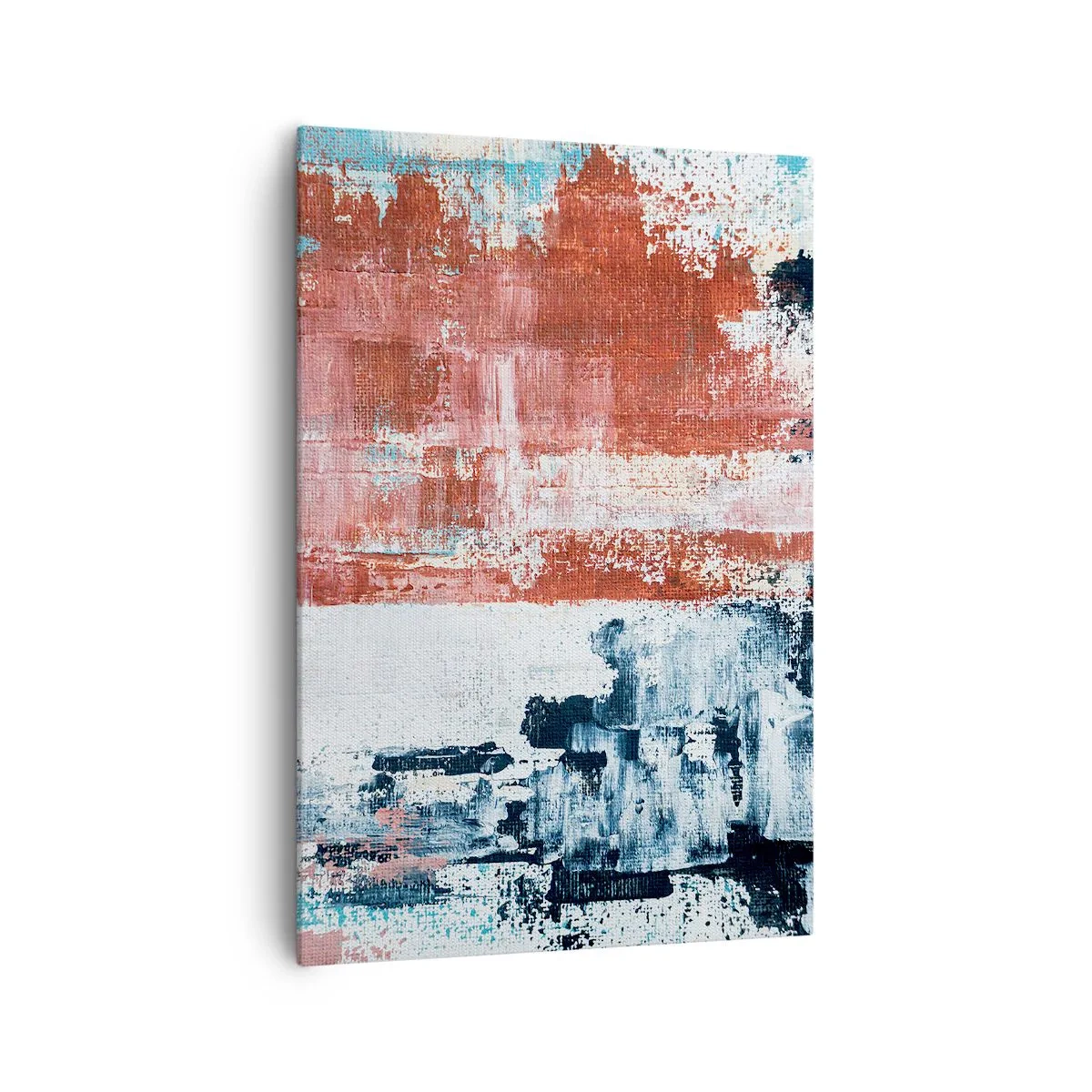 Obraz na plátně - Abstraktní půl na půl - 70x100 cm