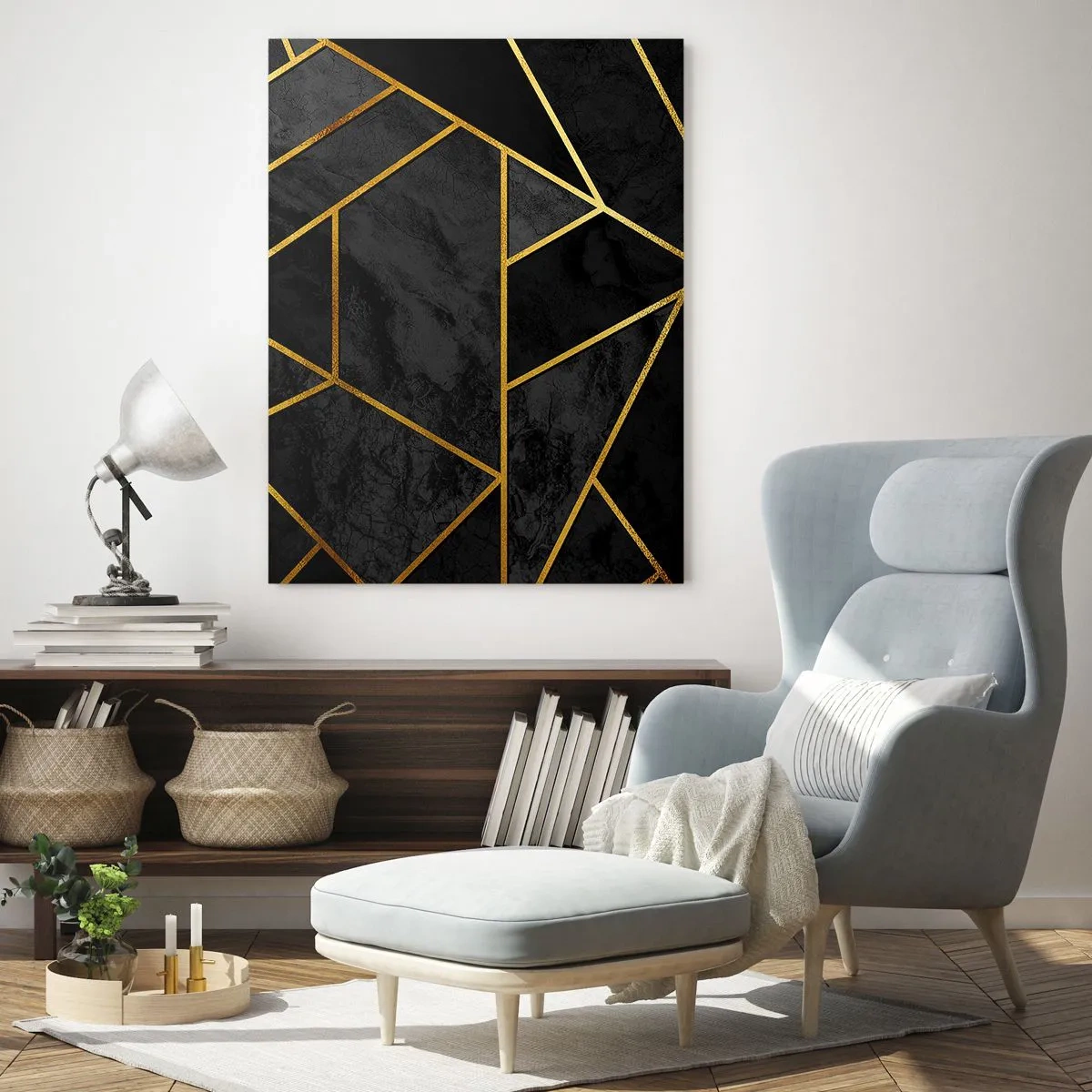 Obraz na skle - Temnota a světlo - 50x70 cm