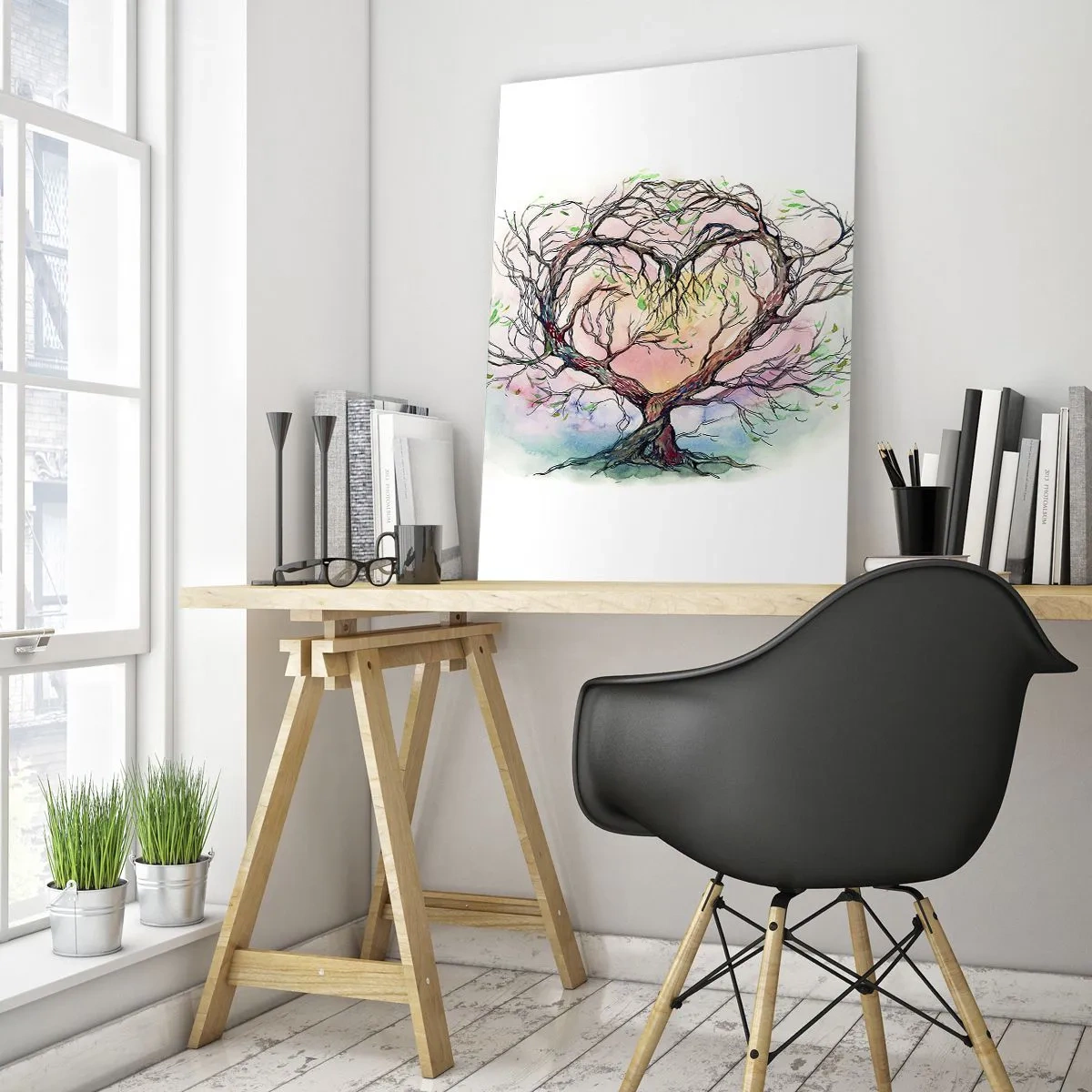 Obraz na skle - Společně proti vichřicím - 50x70 cm