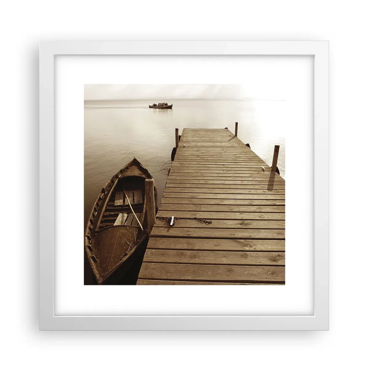 Plakát v bílém rámu - Velký klid - 30x30 cm
