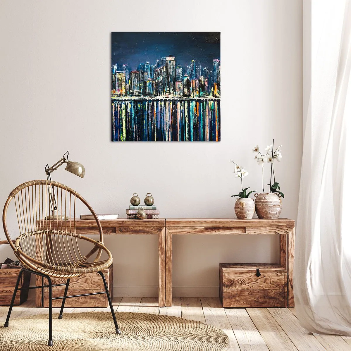 Obraz na plátně - Kaskáda světel - 70x70 cm