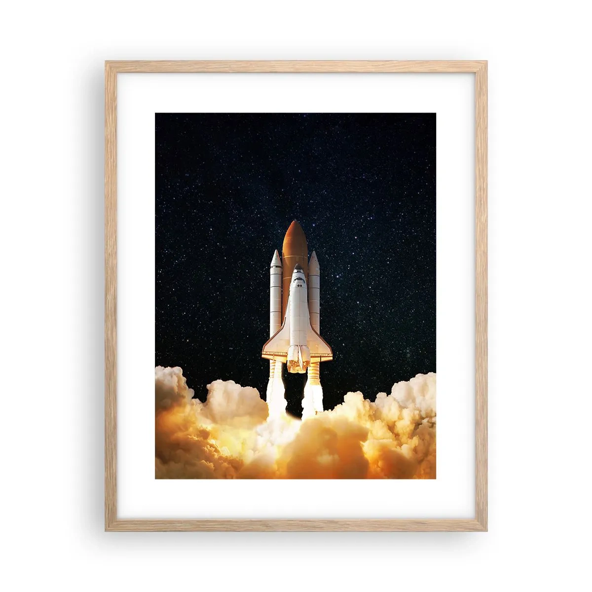 Plakát v rámu světlý dub - Ad astra! - 40x50 cm