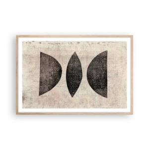 Plakát v rámu světlý dub - Etnická abstrakce - 91x61 cm