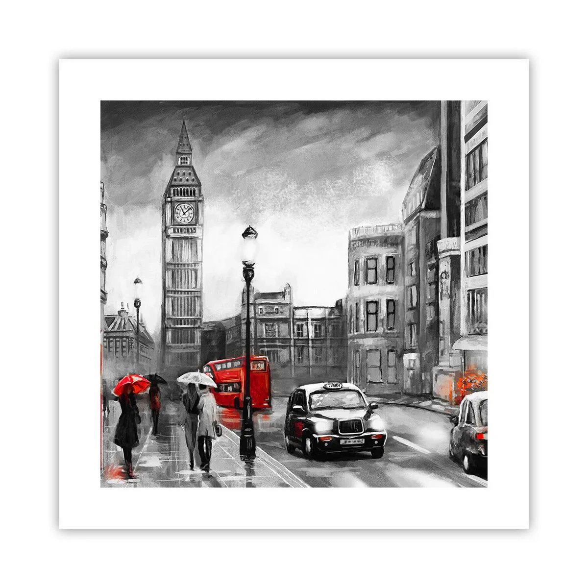 Plakát - Vůbec ne šedé město - 40x40 cm