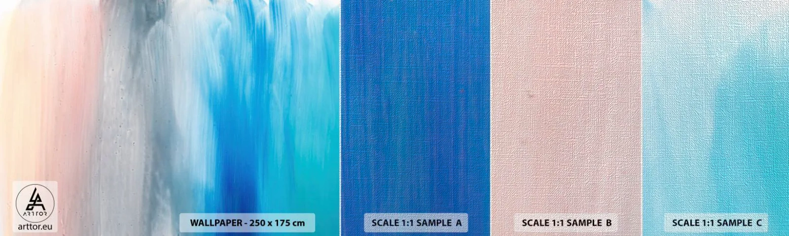 Vzor Fototapety Premium Canvas - Živly: vzduch - Abstrakce, Kus, Pastel - 100x30 cm