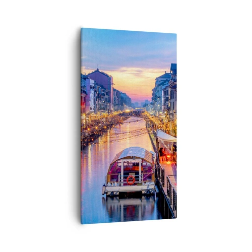 Obraz na plátně - Večer plný světla a zábavy - 55x100 cm