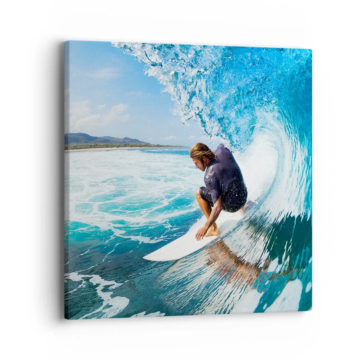 Obraz na plátně - Tančící s vlnami - 40x40 cm