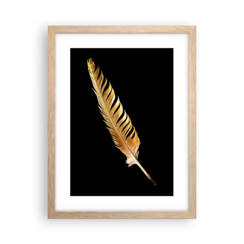 Plakát v rámu světlý dub - Krásne peříčko… - 30x40 cm