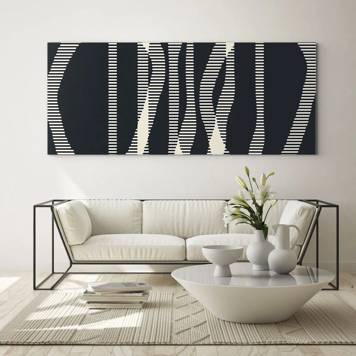 Obraz na skle - Pokus o prolomení temnoty - 120x50 cm