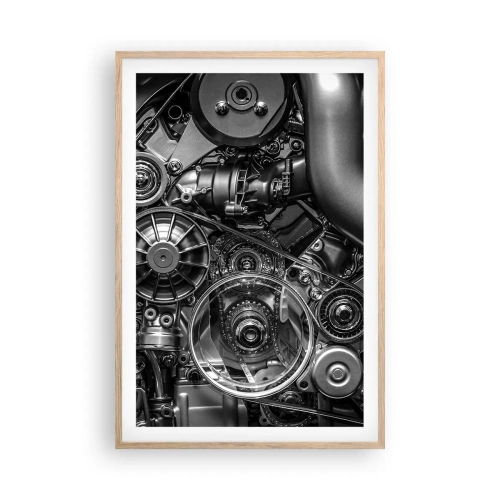 Plakát v rámu světlý dub - Poezie mechaniky - 61x91 cm