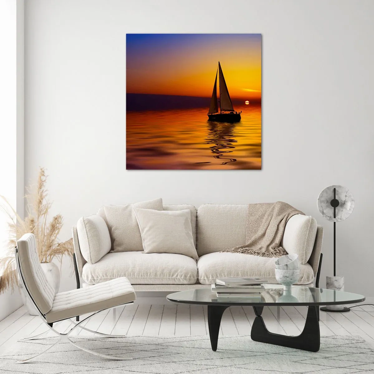 Obraz na skle - Jak je tu za soumraku ticho… - 40x40 cm