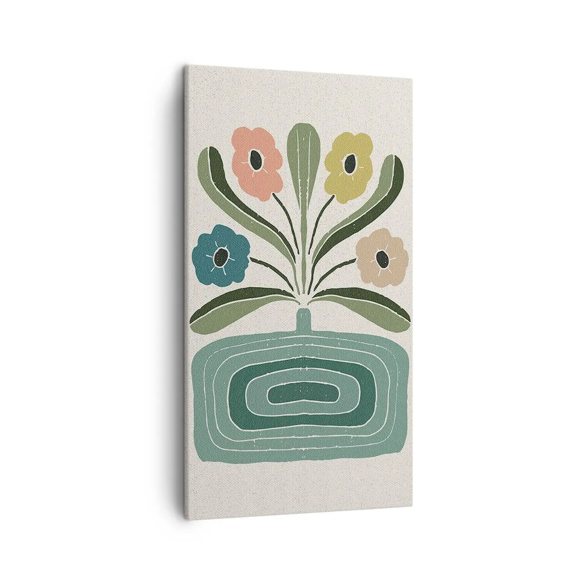 Obraz na plátně - Symetrická kytice - 45x80 cm