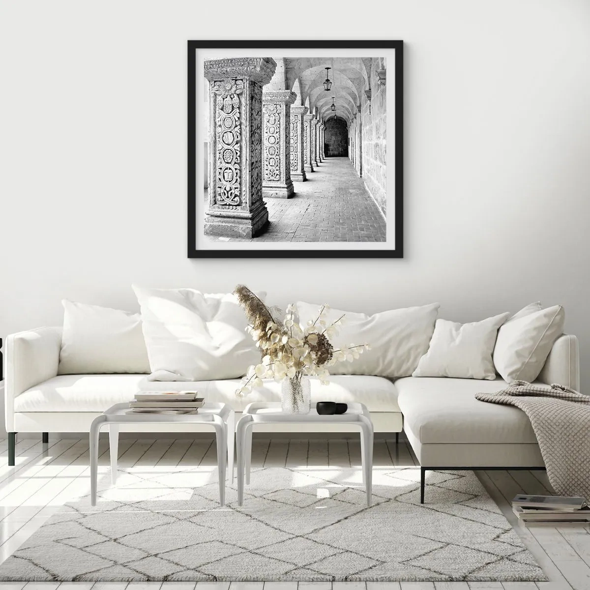 Plakát v černém rámu - Kam...? - 60x60 cm