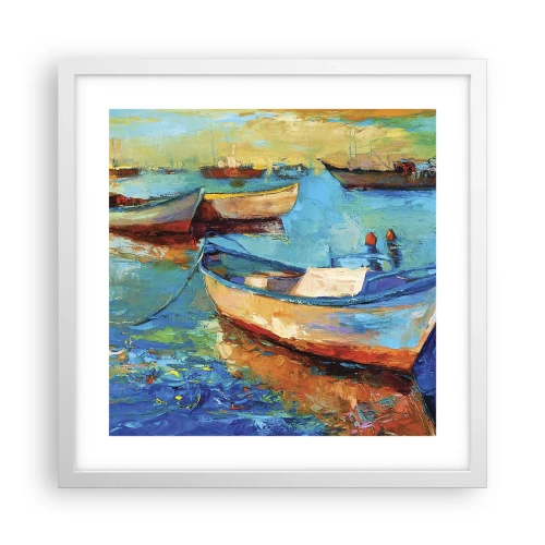 Plakát v bílém rámu - V jižním zálivu - 40x40 cm