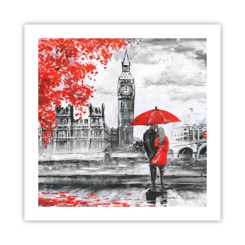 Plakát - Zamilování do Londýna - 50x50 cm