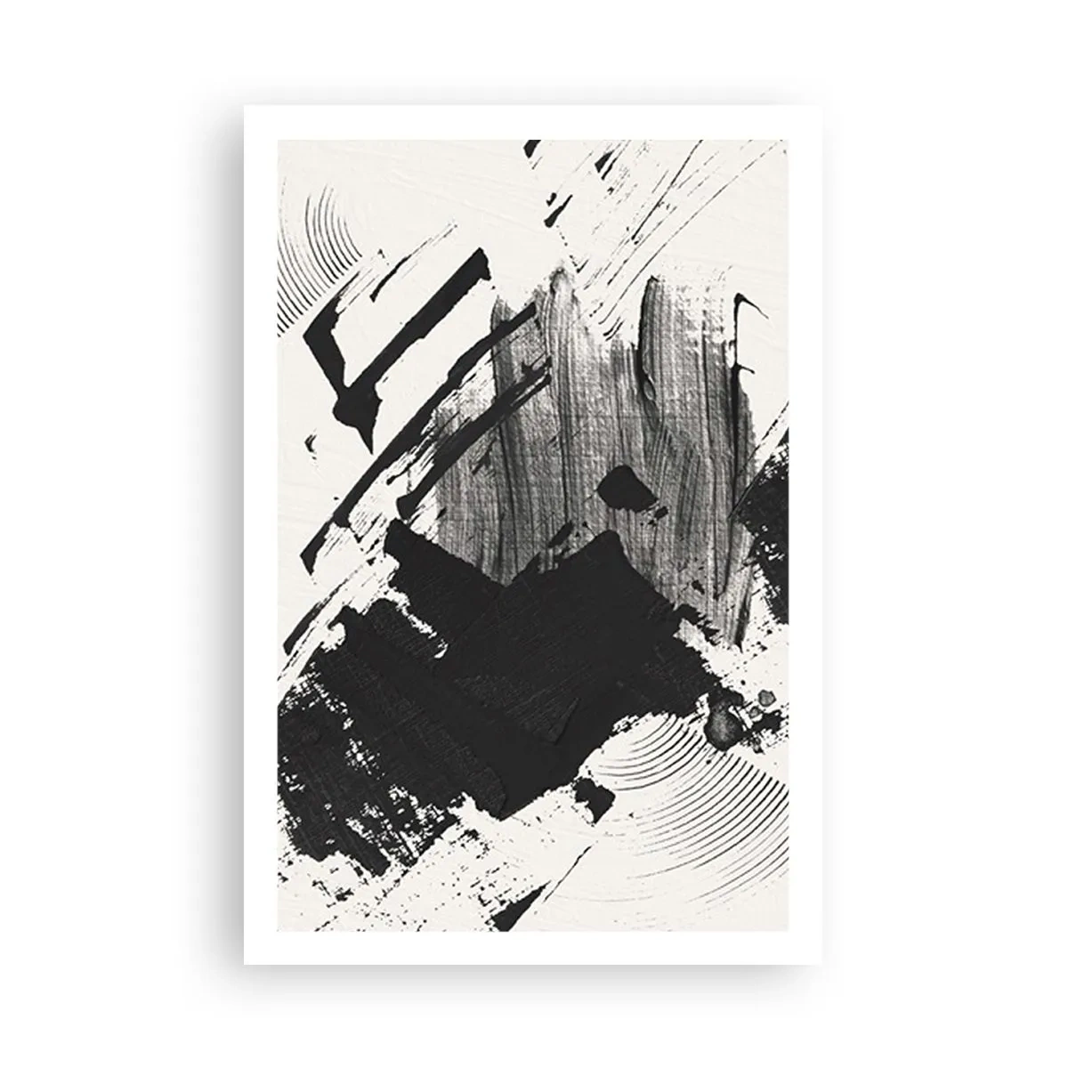 Plakát - Abstrakce – exprese černé - 61x91 cm